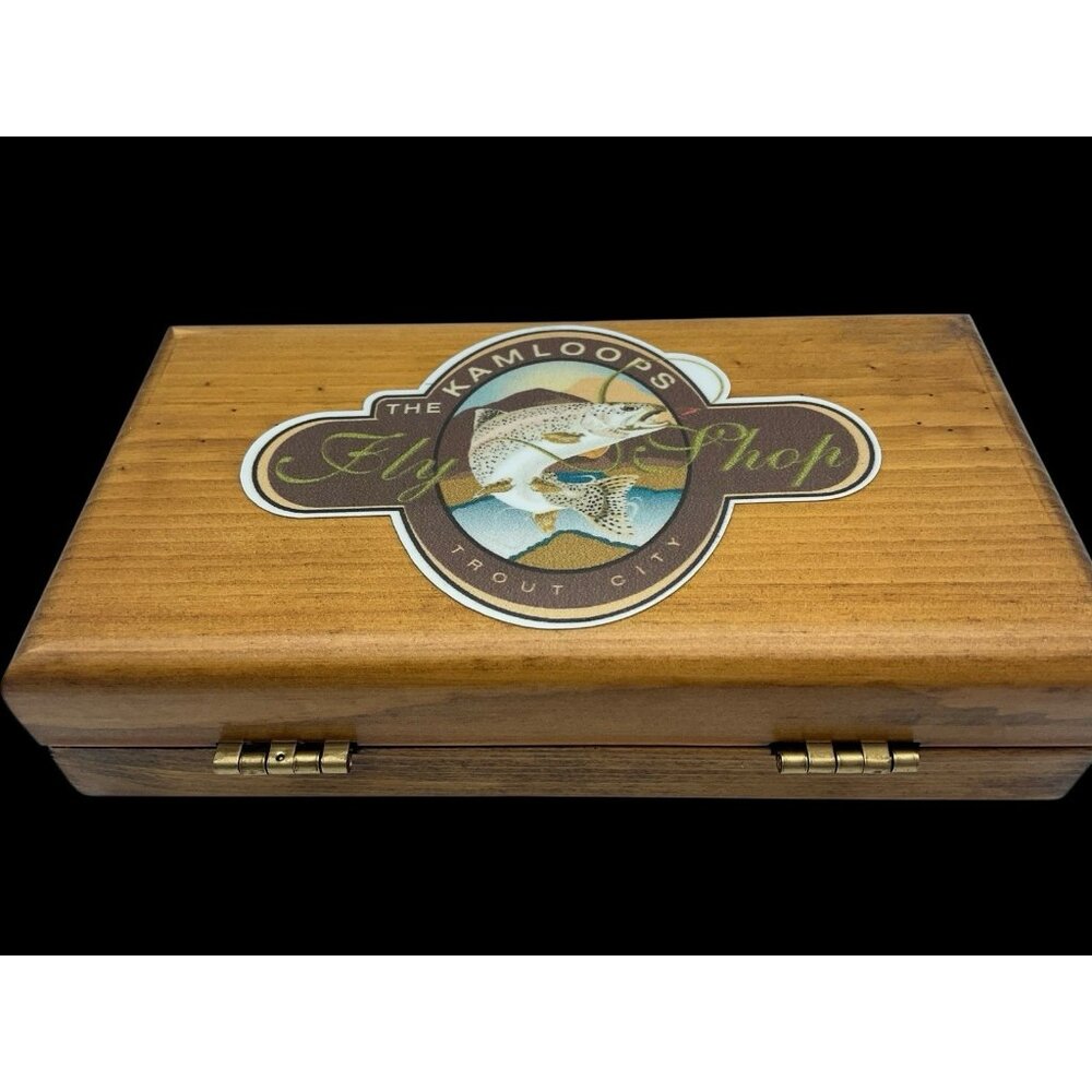 The Kamloops BC Fly Shop Trout City Complete Fly Fishing Fly Box Vintage